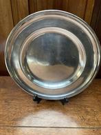 ronde verzilverde dienschotel :Wiskeman, Ophalen, Gebruikt