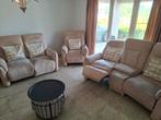 Beige salon met 5 relaxfauteils, snel verkoop, Ophalen, Zo goed als nieuw
