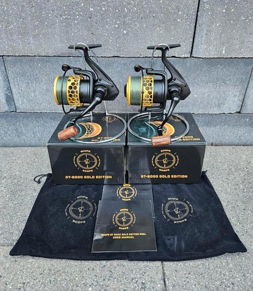 2 Nash Scope Reel GT 6000 Gold Edition Nieuwstaat, Watersport en Boten, Hengelsport | Karpervissen, Zo goed als nieuw, Ophalen of Verzenden
