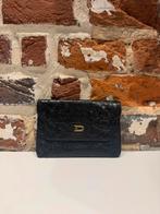 Delvaux Diabolo Portemonne zwart struisvogelleder, Ophalen of Verzenden, Zo goed als nieuw, Zwart