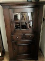 Houten vitrinekast/servieskast met lades, Huis en Inrichting, Ophalen, Zo goed als nieuw, Met lade(s)
