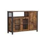 Industrieel dressoir, Ophalen, Met deur(en), 100 tot 150 cm, Glas