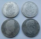 4 x 5 Franc Frankrijk 1834-1835 Louis-Philippe I, Setje, Frankrijk, Zilver, Ophalen of Verzenden