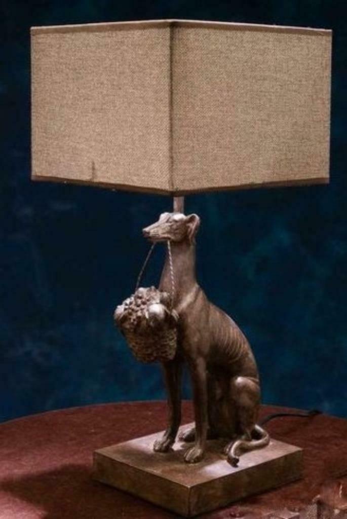 lamp windhond whippet greyhound, Antiek en Kunst, Kunst | Beelden en Houtsnijwerken, Ophalen of Verzenden