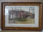 Antieke prent Maria De Vereerde Maagd van Beauraing 48x33 cm, Antiek en Kunst, Ophalen of Verzenden