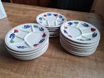 19 gourmetborden / gourmet borden van boerenbont, Maison & Meubles, Cuisine | Vaisselle, Enlèvement, Comme neuf, Poterie rustique