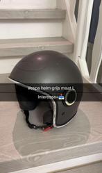 Vespa helm maat L grijs, Vélos & Vélomoteurs, Casques de cyclomoteur, Enlèvement, Comme neuf