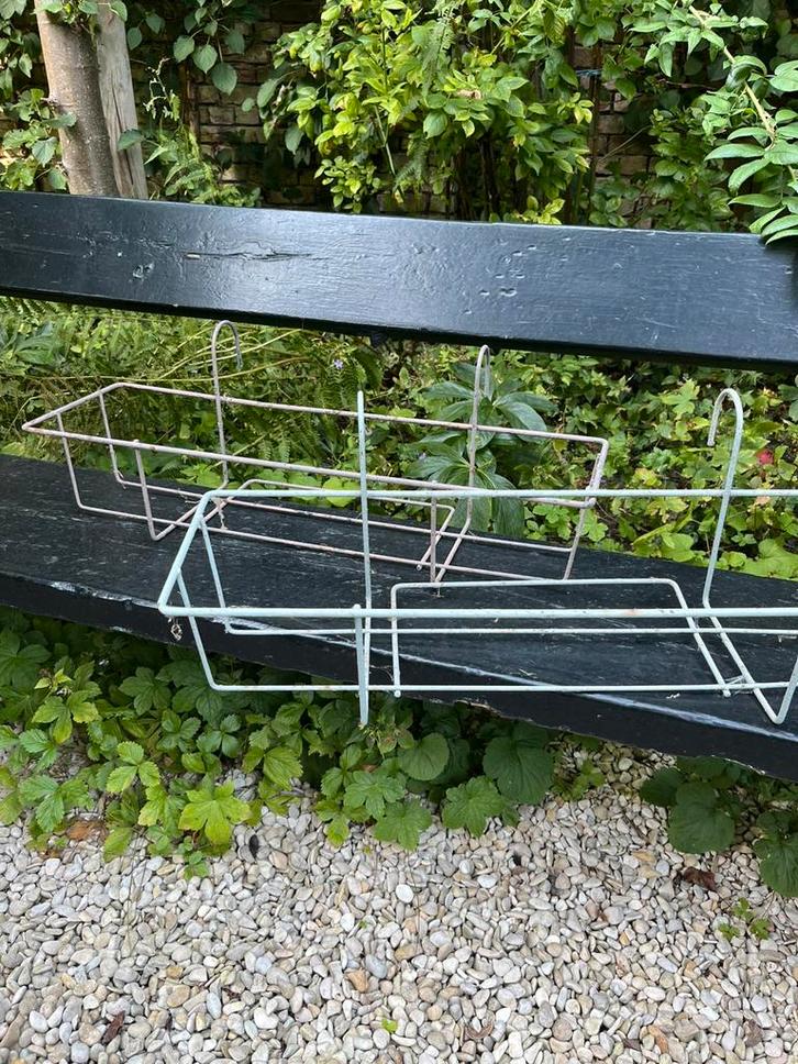 ANTIEKE IJZEREN HOUDERS BLOEMBAKKEN POT TUIN TERRAS, Tuin en Terras, Bloembakken en Plantenbakken, Tuin, Ophalen of Verzenden