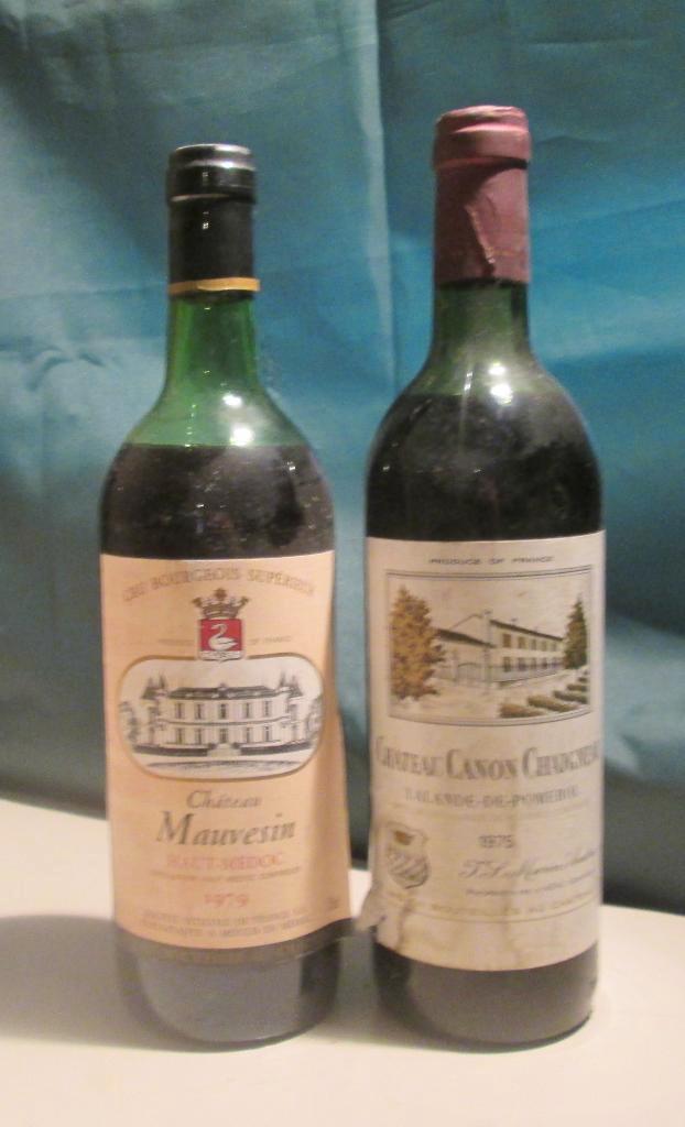 2 vieux vins rouges français - 1975 et 1979, Collections, Vins, Comme neuf, Vin rouge, France, Pleine, Enlèvement ou Envoi