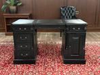 Klassiek Engels bureau zwart #578, Huis en Inrichting, Ophalen of Verzenden, Zo goed als nieuw, Bureau