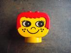 Lego Duplo Figure Head Human Girl (zie foto's), Duplo, Briques en vrac, Utilisé, Enlèvement ou Envoi