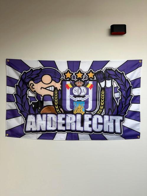 RSC Anderlecht Vlag, Diversen, Vlaggen en Wimpels, Nieuw, Ophalen of Verzenden