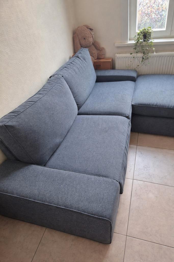 3zit zetel + ligstuk in denimblauw IKEA, Maison & Meubles, Canapés | Salons, Enlèvement ou Envoi