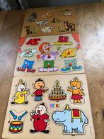 3 houten inlegpuzzels, Kinderen en Baby's, Ophalen, Zo goed als nieuw