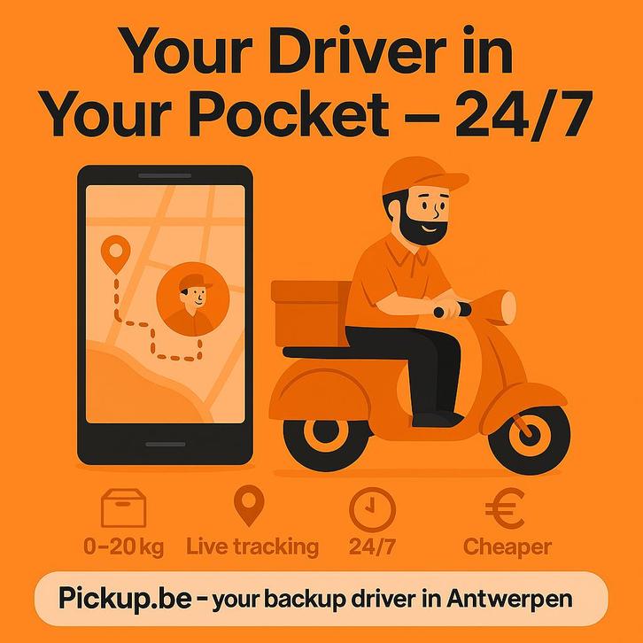Koerier Antwerpen – Snelle levering tot 20 kg, Diensten en Vakmensen, Koeriers, Chauffeurs en Taxi's, Chauffeursdiensten, Groepsvervoer