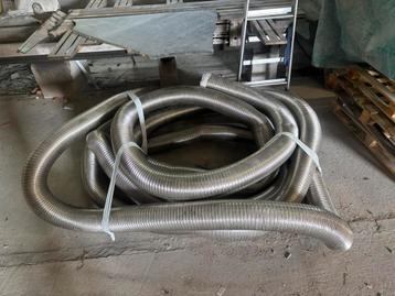 Schouwaansluiting flexibel INOX 140mm (+/- 23meter), Enlèvement, Comme neuf, Inox