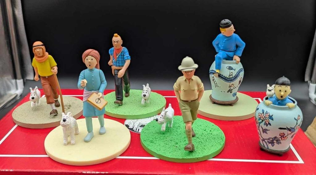 Coffret Figurine Tintin – Scène Moulinsart 2006, Résine, Neuf