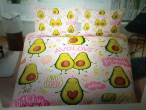 Nieuwe bedset met avocado van 135x200, Kinderen en Baby's, Kinderkamer | Beddengoed, Nieuw, Kussen, Ophalen of Verzenden