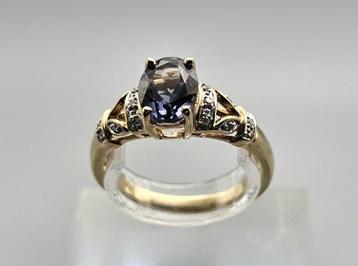 Bague vintage en tanzanite bicolore et diamant en or. 2024/5 disponible aux enchères