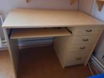 zeer mooie houten sterke bureau met uitschuifbaar blad+laden, Comme neuf, Enlèvement, Bureau