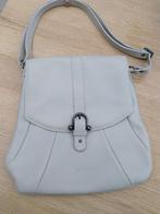 Beige Yves Renard lederen schoudertas., Handtassen en Accessoires, Beige, Zo goed als nieuw, Leer, Ophalen