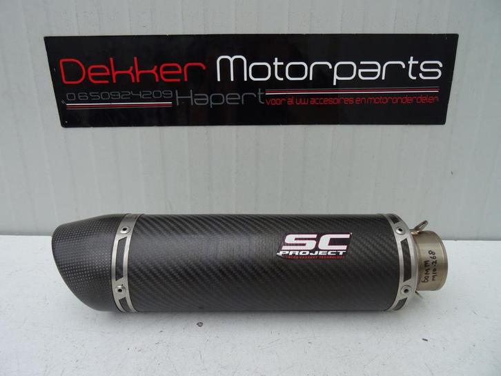 SC Project Carbon Sport Uitlaat Demper / Universeel / 60MM, Motoren, Onderdelen | Kawasaki, Gebruikt, Ophalen of Verzenden