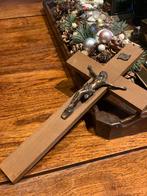 Antiek houten kruisbeeld jezus  French 1930’s Vintage, Ophalen of Verzenden, Zo goed als nieuw