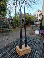 Grote hoorns gemsbok op houten staander, Ophalen of Verzenden, Gebruikt, Wild dier, Gewei of Kop