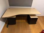 Bureau pro steelcase reglable en hauteur et 2 caissons à clé, Enlèvement, Réglable en hauteur, Utilisé, Bureau