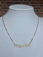 Gouden ketting met diamand, Handtassen en Accessoires, Kettingen, Ophalen, Zo goed als nieuw, Goud, Goud
