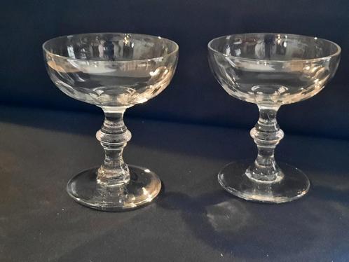 2 coupes verrerie de Portieux 1920, Antiek en Kunst, Antiek | Glaswerk en Kristal, Ophalen of Verzenden