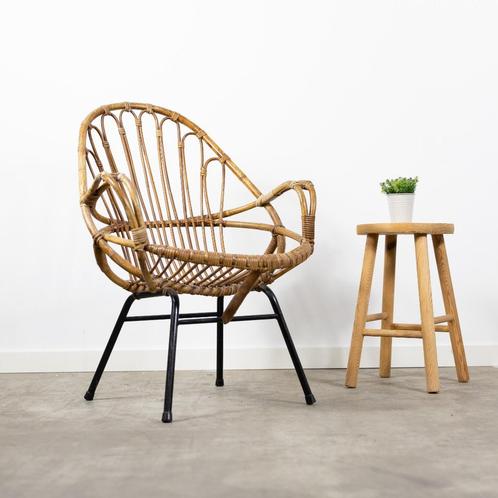 Prachtige vintage rotan stoel, Antiek en Kunst, Antiek | Meubels | Stoelen en Sofa's, Ophalen of Verzenden