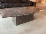 Granieten salontafel en 3 granieten  bijzettafeltjes, Ophalen, Zo goed als nieuw, Vierkant