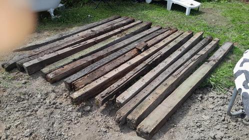 14 vieilles poutrelles décoratives en vieux chêne adam E, Doe-het-zelf en Bouw, Hout en Planken, Gebruikt, Balk, Eiken, Ophalen