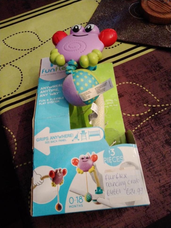 Leuke Baby Funflex krab, Kinderen en Baby's, Speelgoed | Poppen, Zo goed als nieuw, Overige typen, Ophalen of Verzenden