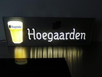 lumineuse Hoegaarden néon mancave, bière, no plaque émaillée disponible aux enchères