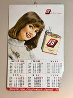 Calendrier 1965 plastifié et paquet de cigarettes Maryland, Collections, Publicité, Rectangulaire vertical, Enlèvement, Utilisé