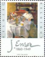 Postzegels Belgie James Ensor jaar 1999 postfris, Postzegels en Munten, Kunst, Ophalen of Verzenden, Orginele gom, Postfris