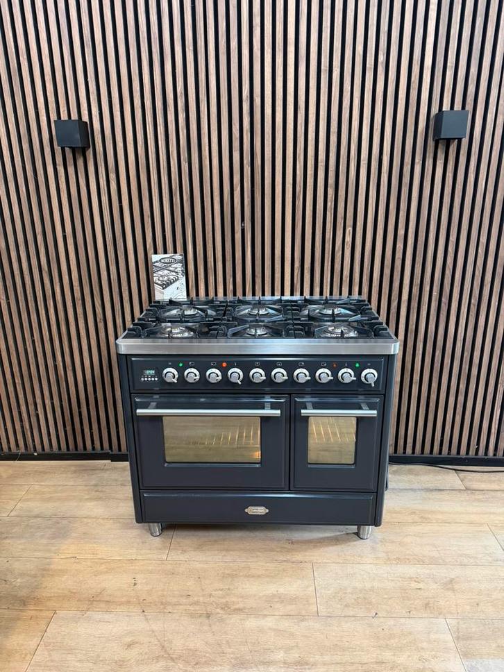 Luxe Boretti Majestic Antraciet Fornuis (Gratis bezorgen), Elektronische apparatuur, Fornuizen, Zo goed als nieuw, Vrijstaand