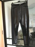 Zwarte broek/ suède/ leer/ stretch/ slim fit/ maat 40/ €15, Enlèvement ou Envoi, Comme neuf, Taille 38/40 (M), Noir