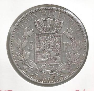 13000 * LEOPOLD 1 * 5 frank 1865 * Z.Fr/Pr