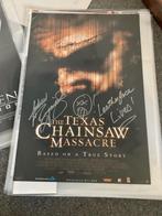 Gesigneerde Belgische filmposter Texas Chainsaw Massacre, Ophalen of Verzenden, A1 t/m A3, Zo goed als nieuw, Rechthoekig Staand