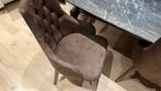 Marmertafel met 6 stoelen, Huis en Inrichting, Ophalen, Zo goed als nieuw