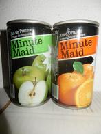 2 Oude Vintage 1980's MINUTE MAID Stale Blikjes uit België, Verzamelen, Blikken, Ophalen of Verzenden