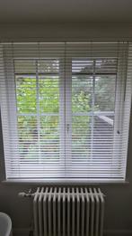 4 stuks jaloezie met houten latjes  (155H x 140B), Ophalen, 100 tot 150 cm, Wit, Zo goed als nieuw