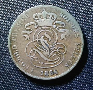 2 cent 1864 Leopold I beschikbaar voor biedingen