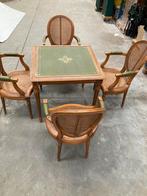 Kaarterstafel met 4 stoelen, Antiek en Kunst, Ophalen