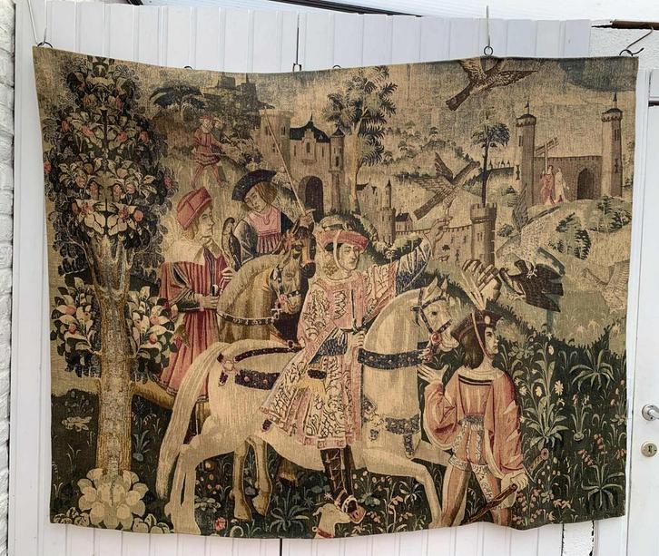 Vintage wandtapijt, Antiek en Kunst, Antiek | Tapijten, Tafelkleden en Textiel, Ophalen