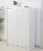 Armoire blanche 2 portes – avec étagères – Bon état, Ophalen, Zo goed als nieuw