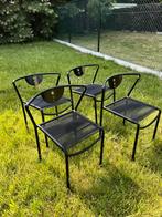 Giandomenico Belotti spaghetti vintage eetkamerstoelen zwart, Huis en Inrichting, Stoelen, Ophalen, Zo goed als nieuw, Metaal